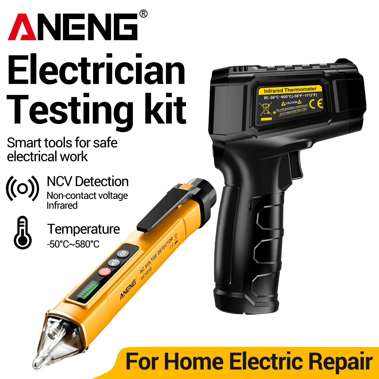 Industrial Laser Pen - Thermomètre laser ANENG TH202 avec stylo